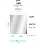Зеркальный шкаф Континент Reflex LED белый МВК026 Зеркальный шкаф Континент Reflex LED белый МВК026